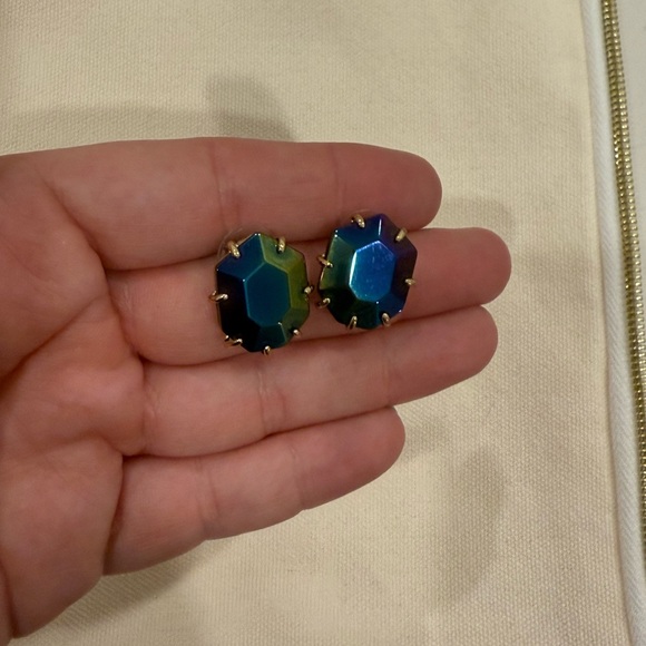 Kendra Scott Rare Black Iridescent Morgan Earrings - Picture 2 of 3